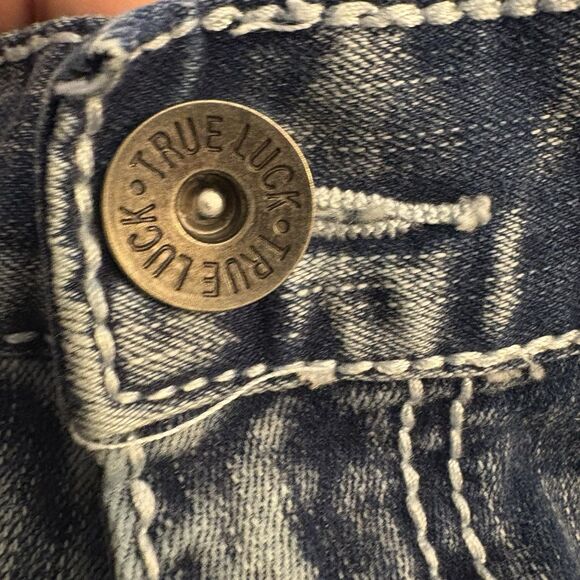 True Luck Classic Stretch Men Straight Jeans Size 38x32 - Picture 9 of 10